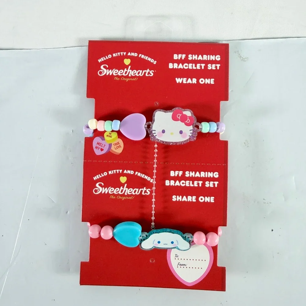 Hello Kitty Friends Sweethearts BFF Sharing Necklace Bracelet Set‎ Lot Sanrio